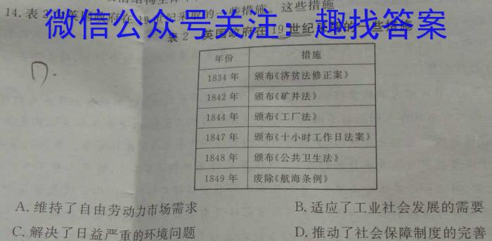 2024年普通高中考试信息模拟卷(四)政治1