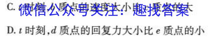 安徽省2023-2024学年度八年级第一学期期末教学质量监测物理试卷答案