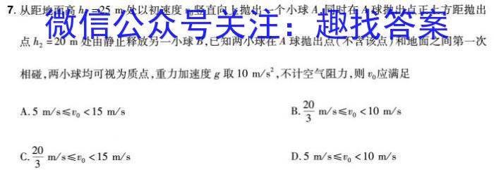 2025届新高三学情摸底考(新课标卷)物理试卷答案