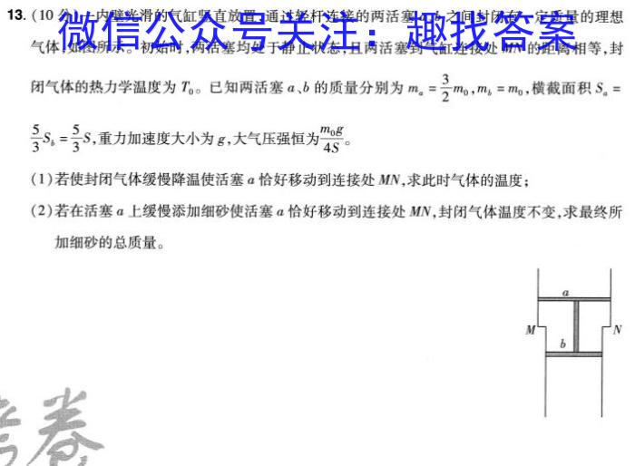 河北省邢台市2023-2024学年高二(下)期末测试(24-560B)物理试卷答案