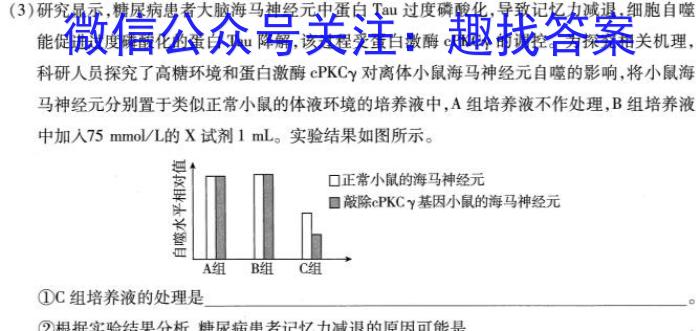 河北省保定市2023-2024学年度第一学期高三期末调研考试生物学试题答案