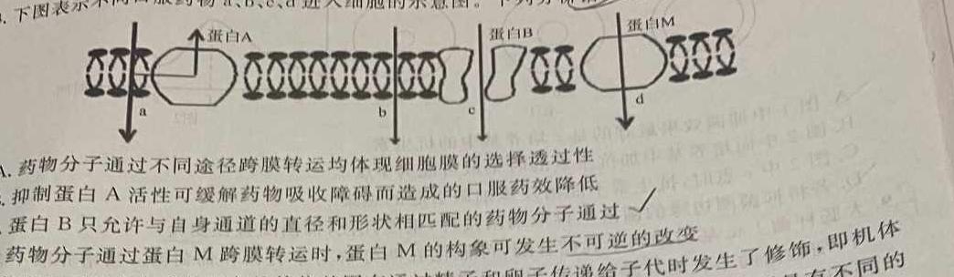 2024届安师大附中高三最后一卷模拟生物学部分