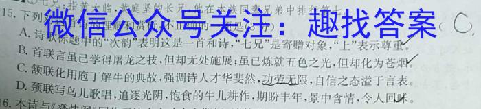 河北省2024届高三年级上学期1月联考（1.12）语文