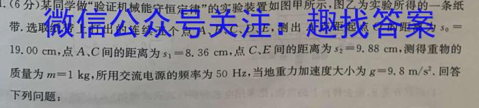 甘肃省2023-2024学年度高二1月阶段检测物理试卷答案