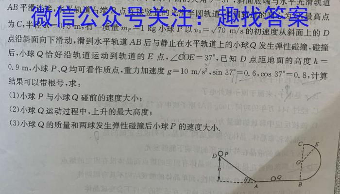 C20教育联盟2024年九年级教学质量检测试卷(5月)物理试题答案