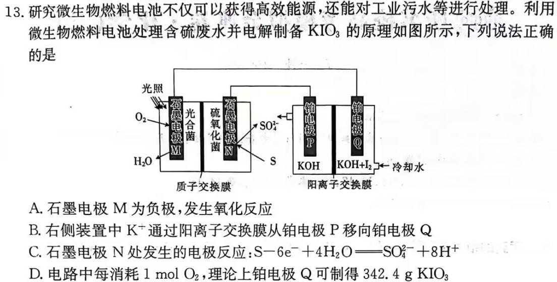 【热荐】安徽省2023-2024学年（上）高二冬季阶段性检测（12月）化学