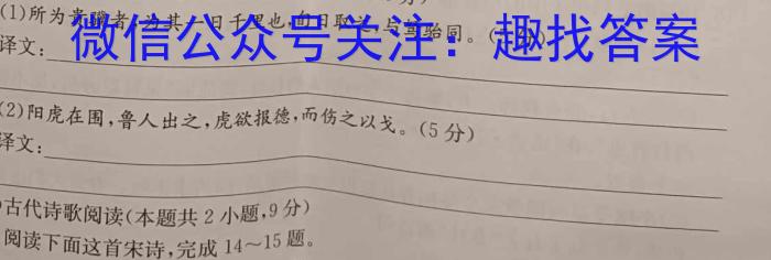 2024年普通高等学校招生全国统一考试仿真模拟金卷(二)/语文