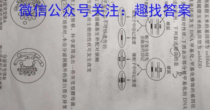 安徽省宣城市2023-2024学年度第二学期七年级期末教学质量监测生物学试题答案