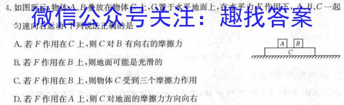 衡水金卷2024版先享卷答案调研卷 安徽版 一l物理