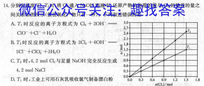 b河南省南阳市2023年秋期九年级学情调研测试卷化学