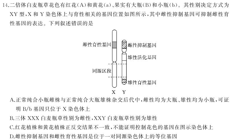 贵州省遵义市2024年初中学业水平考试模拟试题（一）生物学部分