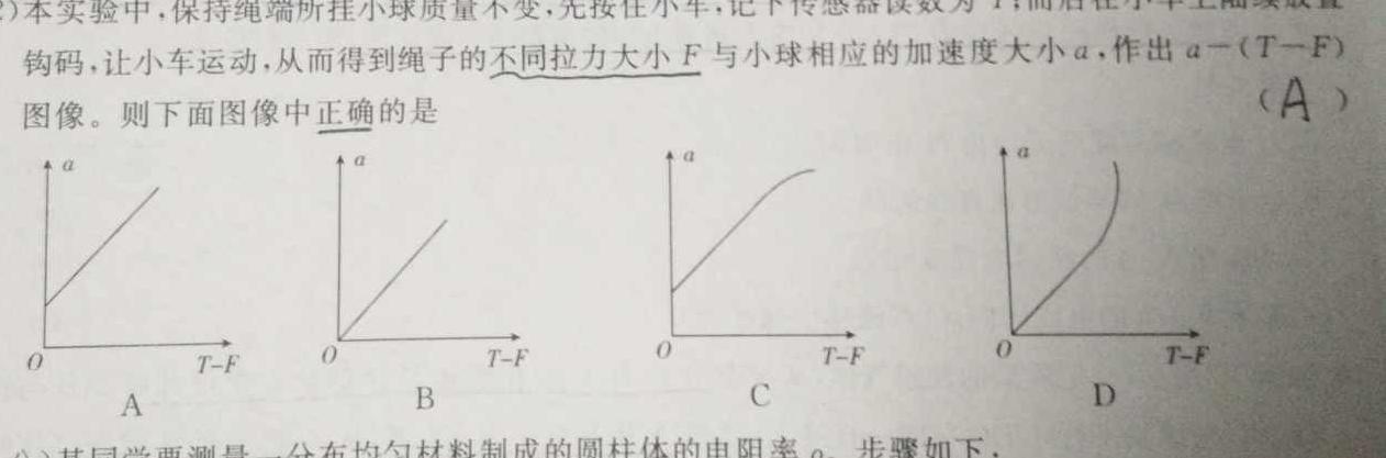 炎德英才大联考 长沙市一中2024届高三学生自主检测试卷物理试题.