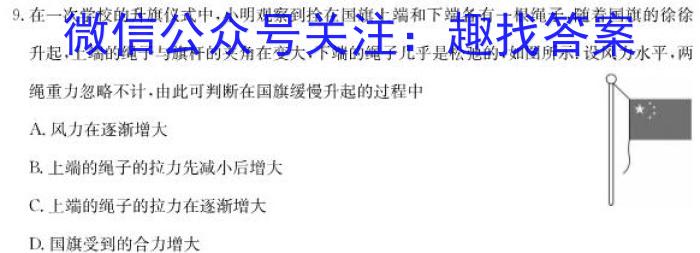 [咸阳一模]陕西省咸阳市2024年高考模拟检测(一)1物理试卷答案