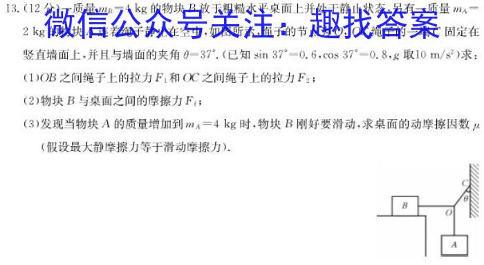 广西省南宁市2025届新高三9月摸底测试物理试题答案