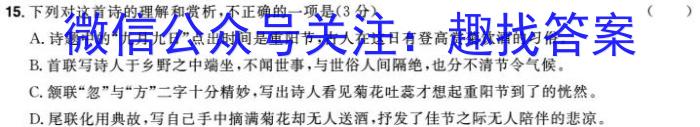 2024年普通高等学校招生全国统一考试模拟金卷(一)/语文