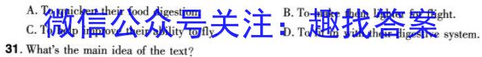 河南省安阳市二〇二四年九年级教学质量抽测英语