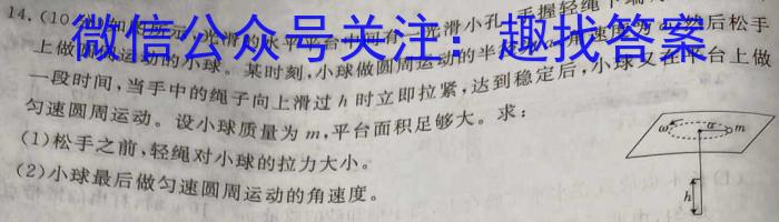 2024年普通高等学校招生全国统一考试 名校联盟·压轴卷(T8联盟)(一)1物理试题答案