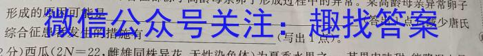 2024分科综合检测卷(一)1生物学试题答案