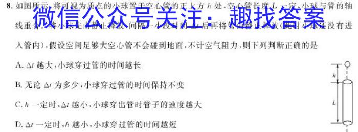 上进联考·四川省2025届高三上学期10月阶段检测考物理试题答案