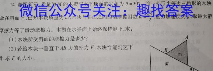 天一打磨卷系列2024年普通高等学校招生全国统一考试预测卷新高考(5月)物理试题答案