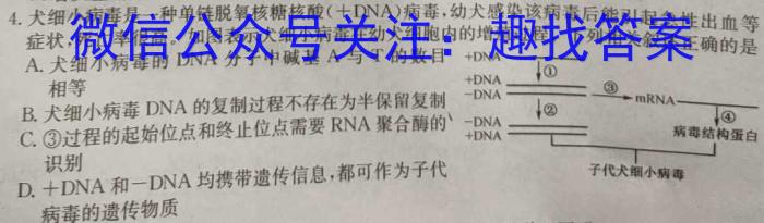 荆州市省市重点高中2023级高一学生素养测试生物学试题答案