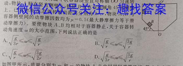 唐彩中学和欧阳修中学高三下学期第一次联考(24542C)物理