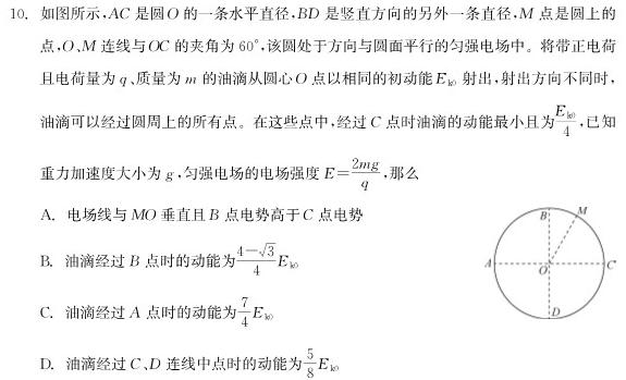 2024届湖北省新高考联考协作体高三下学期一模联考物理试题.