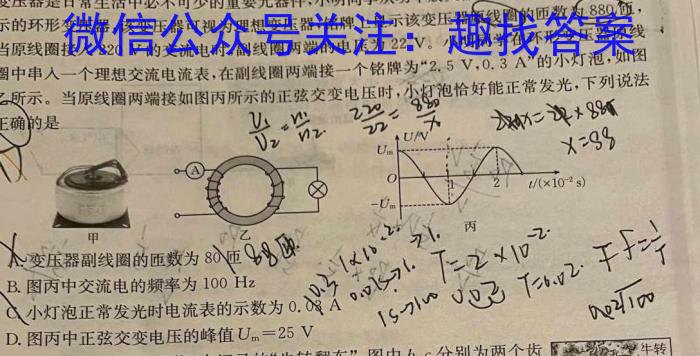 2024届广东省高三12月联考(24-237C)物理试卷答案