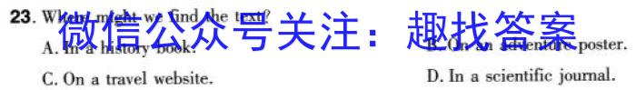 江淮名卷2024年安徽中考模拟信息卷(四)英语试卷答案