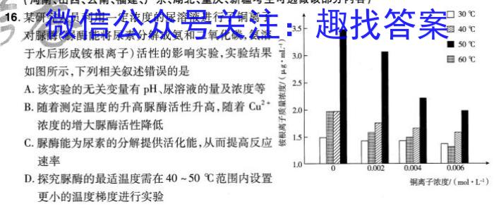 湖南省2024年普通高中考试模拟信息卷(学业水平考试)(压轴卷)生物学试题答案