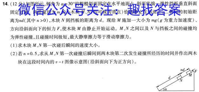 文博志鸿 2024年河南省普通高中招生考试模拟试卷(预测二)物理`