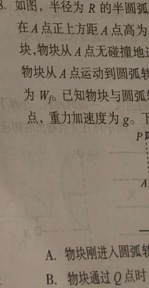 湖南省2025届雅礼中学高三综合自主测试(9月)(物理)试卷答案