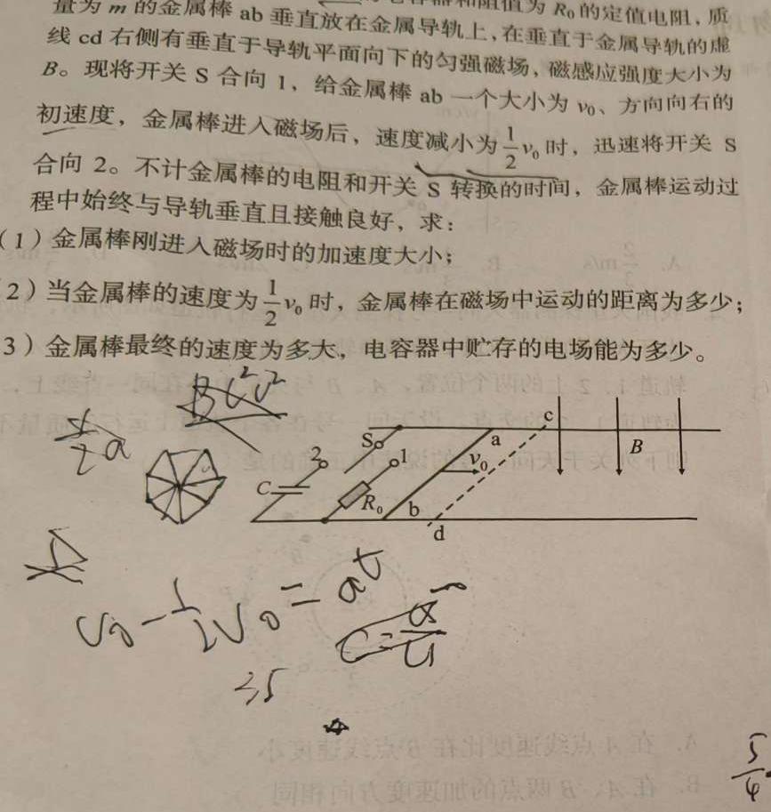 2025届高三新起点摸底考试（8月）(物理)试卷答案