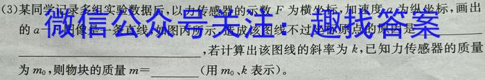 皖豫名校联盟·天一大联考2025届高三年级9月联考（一联）物理试题答案