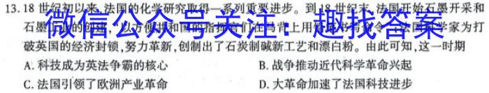 河南省2023-2024学年高一年级阶段性测试（二）历史试卷答案