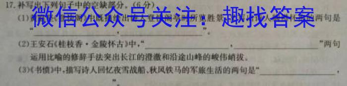 辽宁省沈阳市郊联体2024年9月上学期高三联考语文