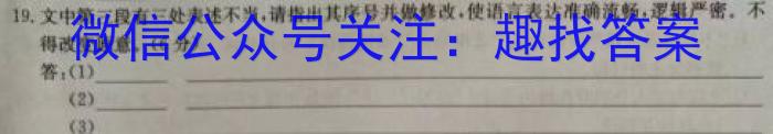 名校之约·2024届中考导向总复习模拟样卷（四）语文