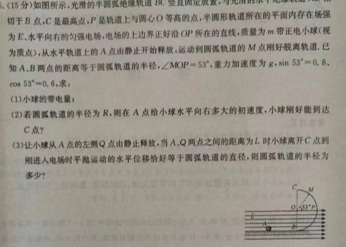 天一大联考2023-2024学年(下)南阳六校高二年级期末考试(物理)试卷答案