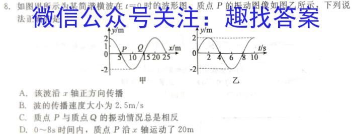 2024年安徽省初三年级最后一卷(二)2物理试题答案