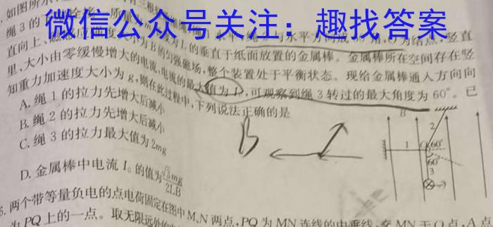 河南省中原名校联盟2024届高三上学期1月教学质量检测物理试卷答案