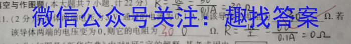 广西名校联盟2024年秋季学期高二上学期入学检测卷物理试卷答案