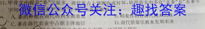 山西省2024届九年级2月联考&政治