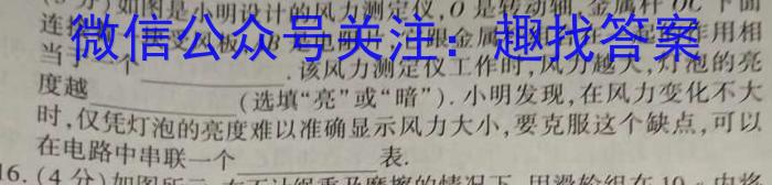 安徽省2024年中考密卷·先享模拟卷(三)3物理试卷答案