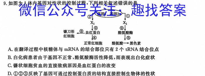 江西省宜春市2023-2024学年上学期九年级期末质量监测生物学试题答案