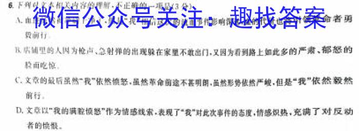 2023-2024学年度高三名校联考仿真模拟(9110C-H)语文