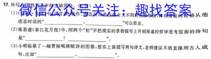 江西省宜春市高安市2023-2024学年度上学期七年级期末质量监测语文