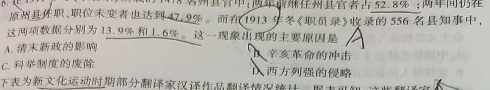 华师联盟2024届12月质量监测考试(河南卷)思想政治部分