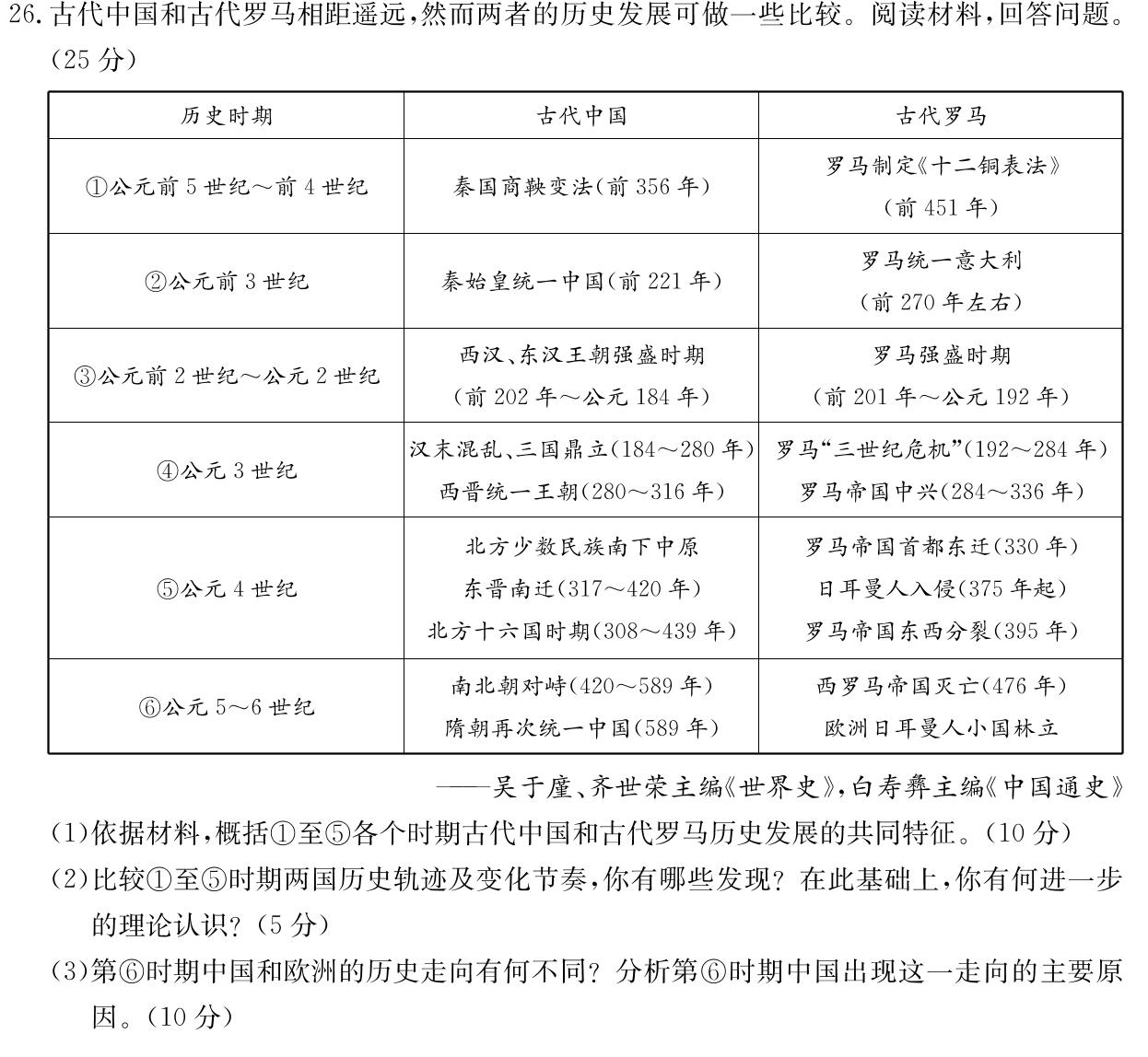 [今日更新][毕节三诊]贵州省毕节市2024届高三年级第三次诊断性考试历史试卷答案