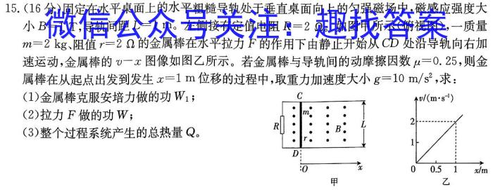 湖北省2024年高二9月起点考试物理试题答案