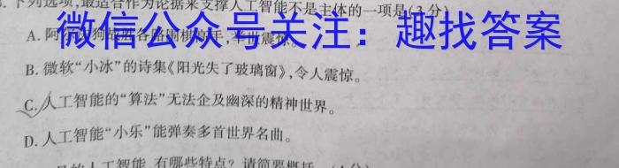 山西省2024年中考考前适应性训练(三)[不是测试三]语文